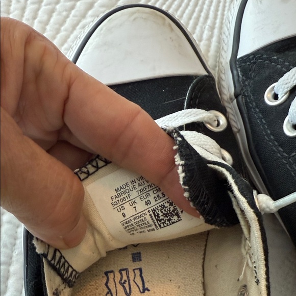 Converse Black and White Canvas Sneakers - Picture 4 of 6